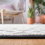 Natura 479 Bohemian Hand Woven 60% Wool, 40% Cotton Rug Ivory / Black