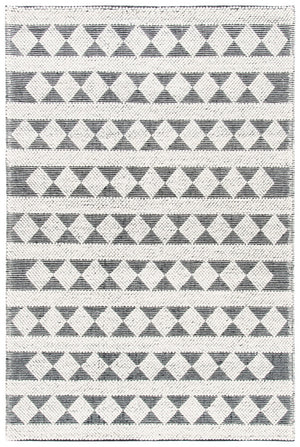 Natura 481 Bohemian Hand Woven 60% Wool, 40% Cotton Rug Ivory / Black