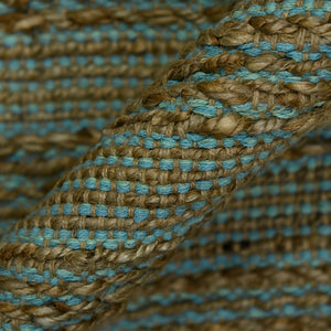 AMER Rugs Naturals NAT-5 Flat-Weave Striped Farmhouse Area Rug Aqua 8' x 10'