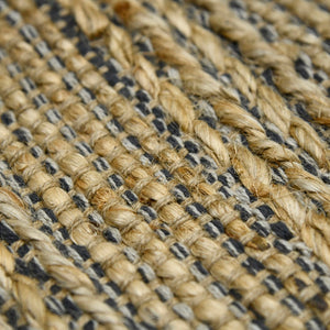 AMER Rugs Naturals NAT-6 Flat-Weave Striped Farmhouse Area Rug Dark Gray 8' x 10'