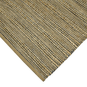 AMER Rugs Naturals NAT-6 Flat-Weave Striped Farmhouse Area Rug Dark Gray 8' x 10'