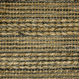 AMER Rugs Naturals NAT-6 Flat-Weave Striped Farmhouse Area Rug Dark Gray 8' x 10'