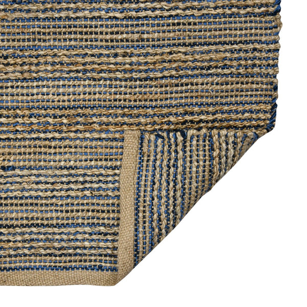 AMER Rugs Naturals NAT-7 Flat-Weave Striped Farmhouse Area Rug Navy 8' x 10'