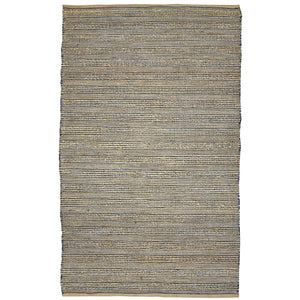 AMER Rugs Naturals NAT-7 Flat-Weave Striped Farmhouse Area Rug Navy 8' x 10'