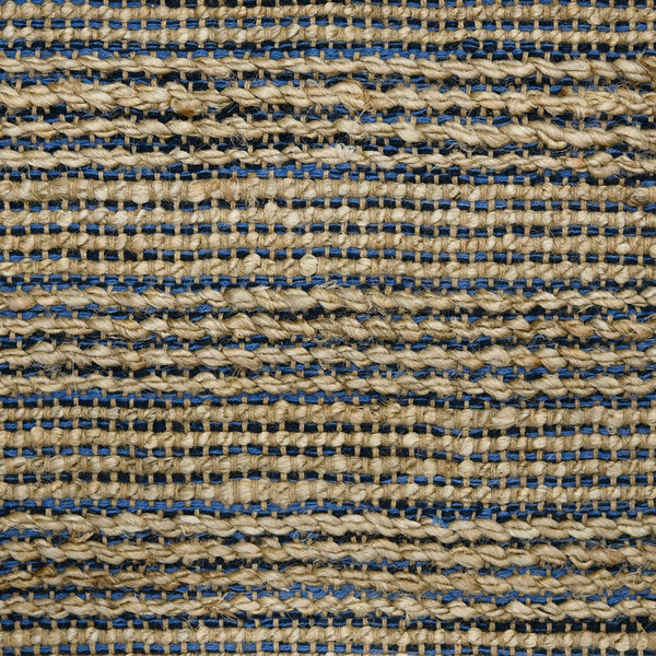 AMER Rugs Naturals NAT-7 Flat-Weave Striped Farmhouse Area Rug Navy 8' x 10'
