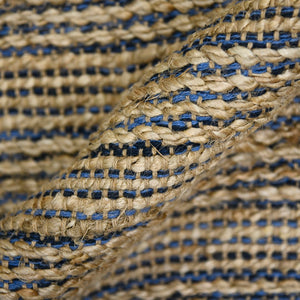 AMER Rugs Naturals NAT-7 Flat-Weave Striped Farmhouse Area Rug Navy 8' x 10'