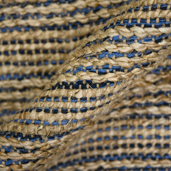 AMER Rugs Naturals NAT-7 Flat-Weave Striped Farmhouse Area Rug Navy 8' x 10'