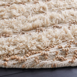 Natura Hand Loomed 65% Wool, 25% Jute, 10% Cotton Contemporary Rug Beige / Natural 65% Wool, 25% Jute, 10% Cotton NAT720F-6R