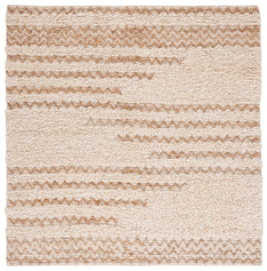 Natura Hand Loomed 65% Wool, 25% Jute, 10% Cotton Contemporary Rug Beige / Natural 65% Wool, 25% Jute, 10% Cotton NAT720F-6SQ