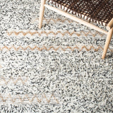 Natura Hand Loomed 65% Wool, 25% Jute, 10% Cotton Contemporary Rug Ivory / Black 65% Wool, 25% Jute, 10% Cotton NAT720Z-5