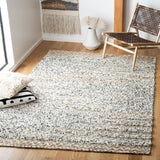 Natura Hand Loomed 65% Wool, 25% Jute, 10% Cotton Contemporary Rug Ivory / Black 65% Wool, 25% Jute, 10% Cotton NAT720Z-5