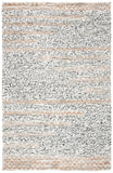 Natura Hand Loomed 65% Wool, 25% Jute, 10% Cotton Contemporary Rug Ivory / Black 65% Wool, 25% Jute, 10% Cotton NAT720Z-5