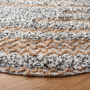 Natura Hand Loomed 65% Wool, 25% Jute, 10% Cotton Contemporary Rug Ivory / Black 65% Wool, 25% Jute, 10% Cotton NAT720Z-6R