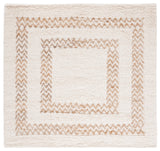 Natura 721 Hand Loomed 65% Wool, 25% Jute, 10% Cotton Contemporary Rug Ivory / Natural 65% Wool, 25% Jute, 10% Cotton NAT721A-6SQ