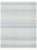 Natura 852 Bohemian Hand Loomed Wool Pile Rug Ivory / Blue