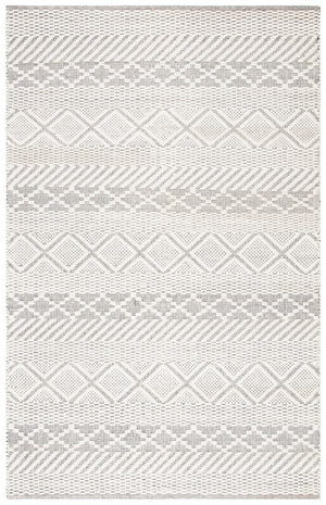 Natura 854 Bohemian Hand Woven 100% Wool Pile Rug Ivory