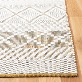 Natura 854 Hand Woven 100% Wool Pile Bohemian Rug Ivory / Yellow 100% Wool Pile NAT854C-5