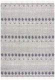 Natura 858 Hand Woven 100% Wool Pile Bohemian Rug Ivory / Charcoal 100% Wool Pile NAT858A-8