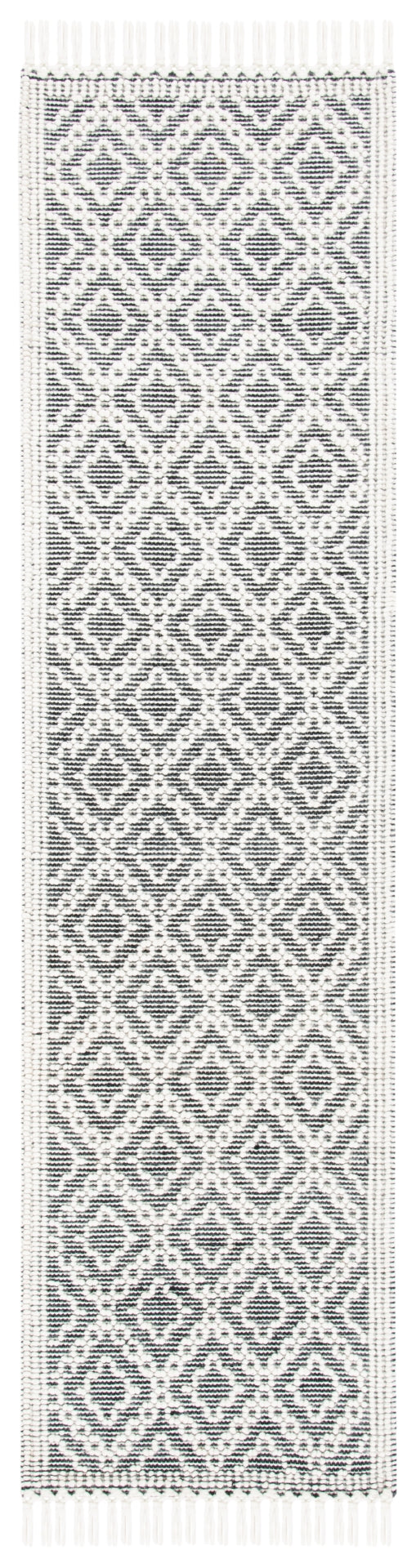 Natura 860 Hand Woven 100% Wool Pile Bohemian Rug Ivory / Black 100% Wool Pile NAT860A-29