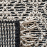 Natura 860 Hand Woven 100% Wool Pile Bohemian Rug Ivory / Black 100% Wool Pile NAT860A-5
