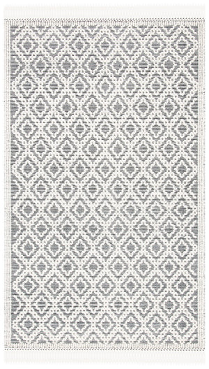 Natura 860 Hand Woven 100% Wool Pile Bohemian Rug Ivory / Black 100% Wool Pile NAT860A-9
