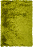 Chandra Rugs Naya 100% Polyester Hand-Woven Contemporary Shag Rug Green 9' x 13'
