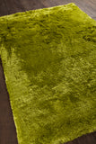 Chandra Rugs Naya 100% Polyester Hand-Woven Contemporary Shag Rug Green 9' x 13'