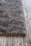 Chandra Rugs Naya 100% Polyester Hand-Woven Contemporary Shag Rug Grey/Brown 9' x 13'