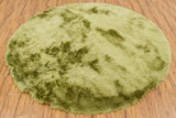 Chandra Rugs Naya 100% Polyester Hand-Woven Contemporary Shag Rug Green Mix 7'9 Round