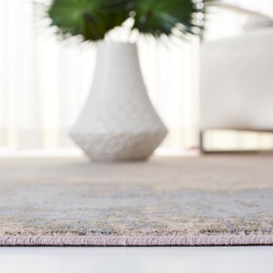 Noble 700 Noble 735  Power Loomed 45% Polyester, 55% Viscose Rug Pink / Cream