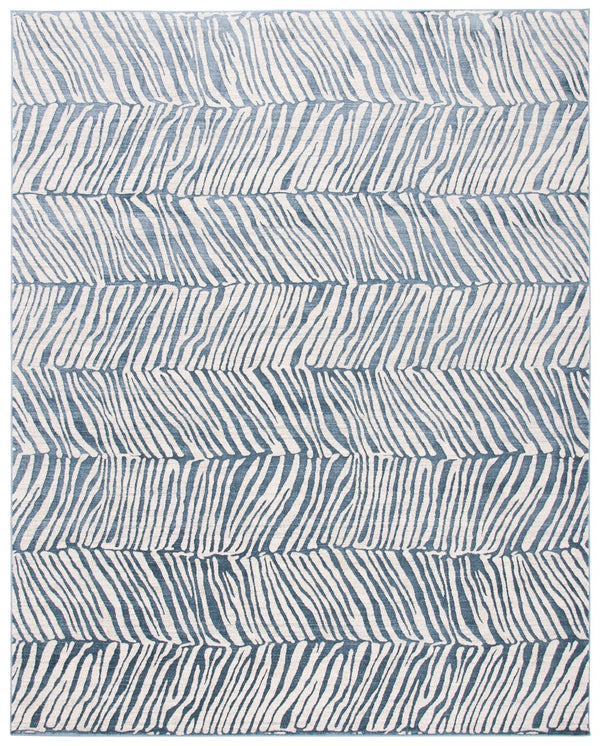 Noble 700 Noble 764  Power Loomed 45% Polyester, 55% Viscose Rug Light Blue / Grey
