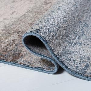 Noble 700 Noble 773  Power Loomed 45% Polyester, 55% Viscose Rug Light Blue / Grey