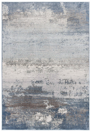 Noble 700 Noble 773  Power Loomed 45% Polyester, 55% Viscose Rug Light Blue / Grey