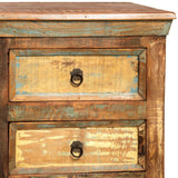 Dovetail Journee Distressed Painted Reclaimed Hardwood 3-Drawer Storage Night Stand NE17