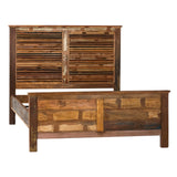 Journee Distressed Painted Reclaimed Mango Wood Panel Bed