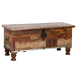 Dovetail Journee Distressed Painted Reclaimed Mango Bench NE97