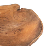 Dovetail Lasena Natural Teak Wood Hand Carved Table Top Décor Bowl NEB016