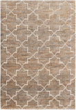Nesco 75% Jute + 25% Wool Hand-Knotted Natural Rug