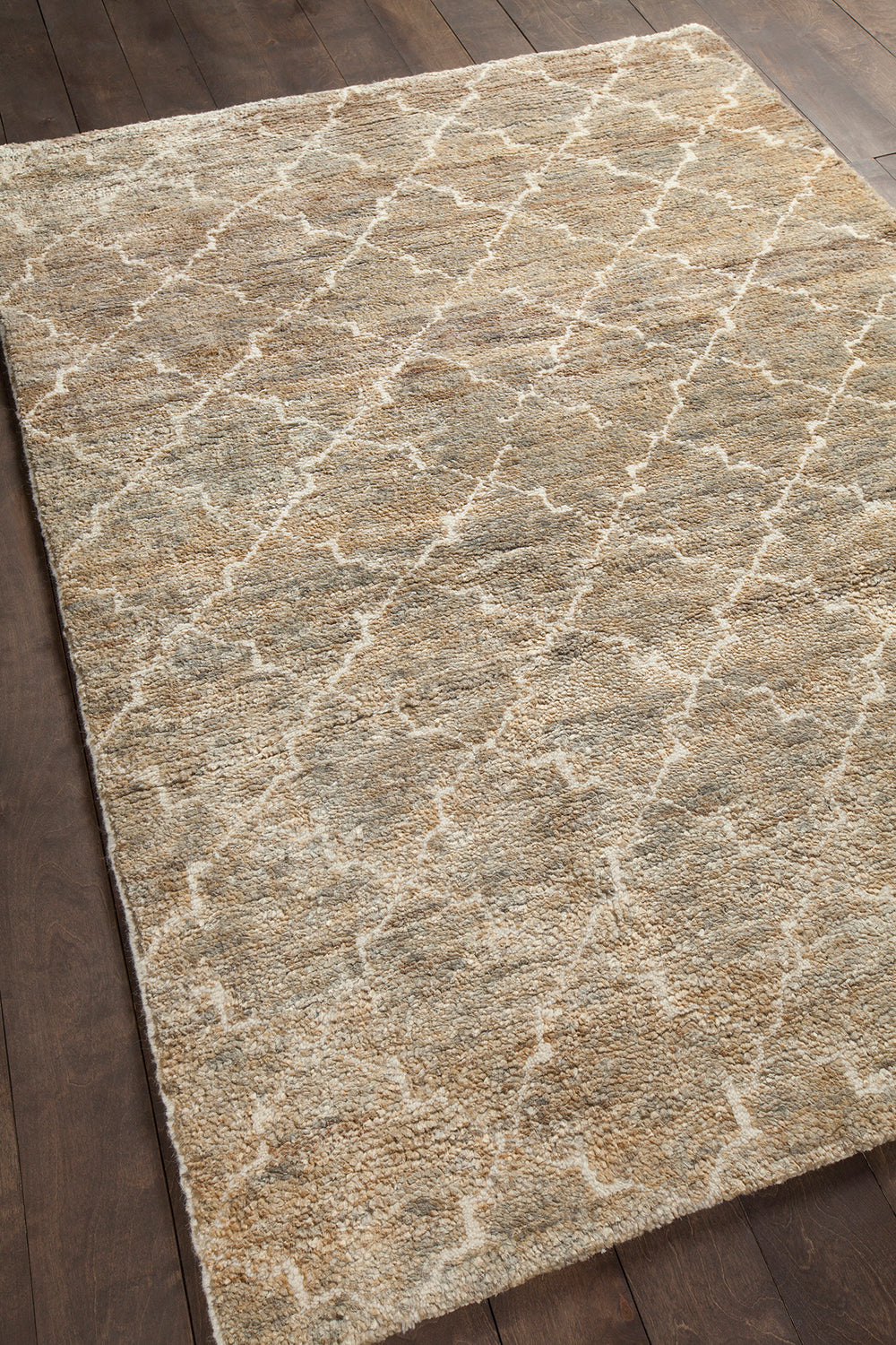 Chandra Rugs Nesco 75% Jute + 25% Wool Hand-Knotted Natural Rug Light Brown 7'9 x 10'6