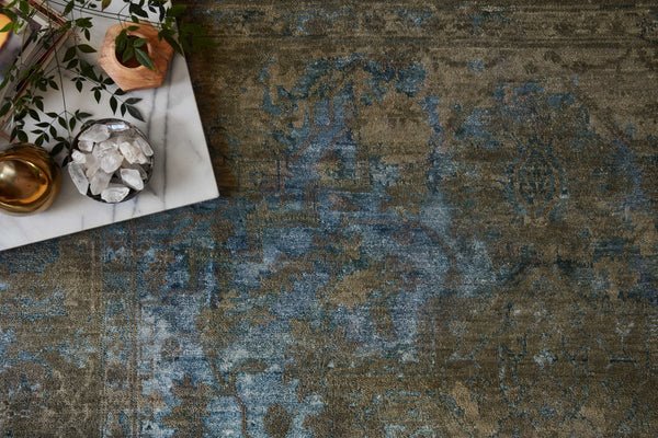 Loloi New Artifact NA-01 65% Wool, 35% Viscose from Bamboo Hand Knotted Transitional Rug NEWANA-01ASBB80A0