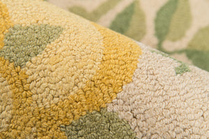 Momeni Newport NP-07 Hand Tufted Contemporary Floral Indoor Area Rug Yellow 9' x 12' NEWPONP-07YEL90C0