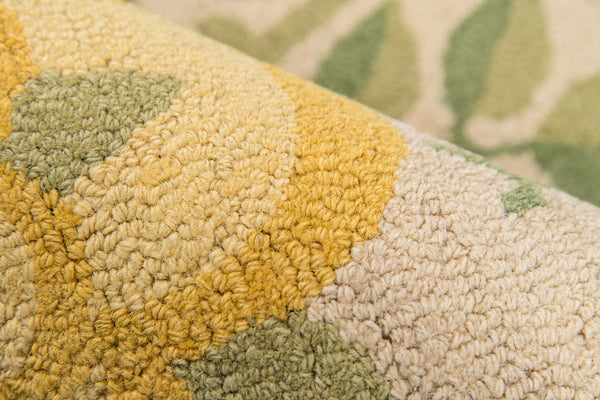 Momeni Newport NP-07 Hand Tufted Contemporary Floral Indoor Area Rug Yellow 9' x 12' NEWPONP-07YEL90C0