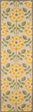 Momeni Newport NP-07 Hand Tufted Contemporary Floral Indoor Area Rug Yellow 9' x 12' NEWPONP-07YEL90C0