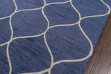 Momeni Newport NP-10 Hand Tufted Contemporary Geometric Indoor Area Rug Blue 9' x 12' NEWPONP-10BLU90C0