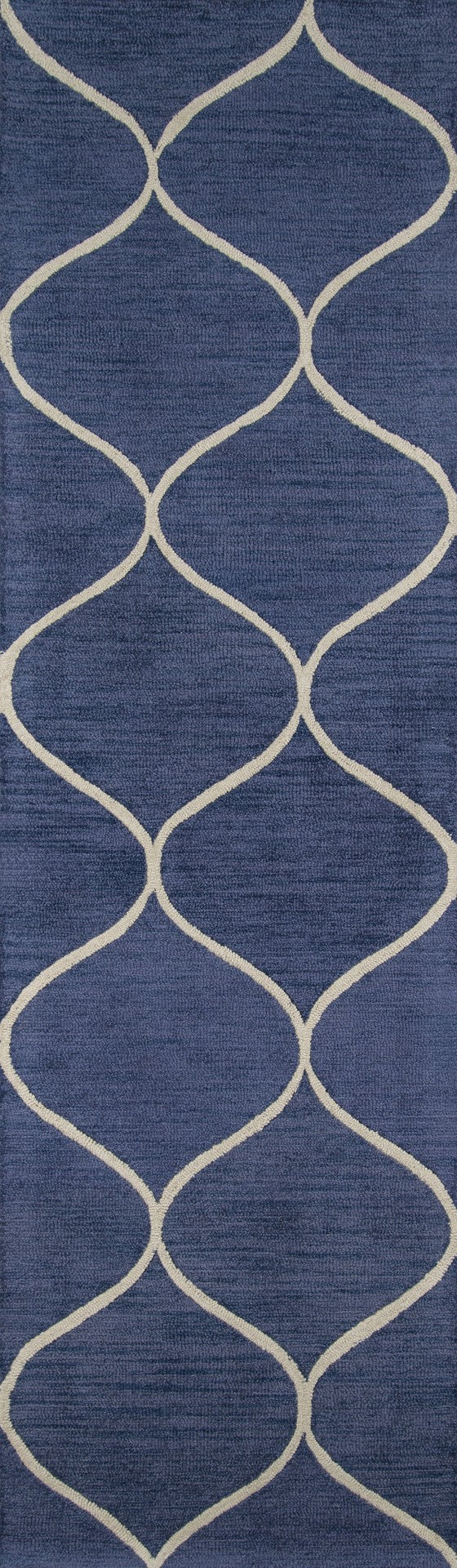 Momeni Newport NP-10 Hand Tufted Contemporary Geometric Indoor Area Rug Blue 9' x 12' NEWPONP-10BLU90C0