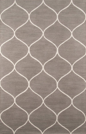 Momeni Newport NP-10 Hand Tufted Contemporary Geometric Indoor Area Rug Grey 9' x 12' NEWPONP-10GRY90C0