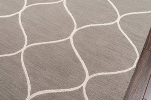 Momeni Newport NP-10 Hand Tufted Contemporary Geometric Indoor Area Rug Grey 9' x 12' NEWPONP-10GRY90C0