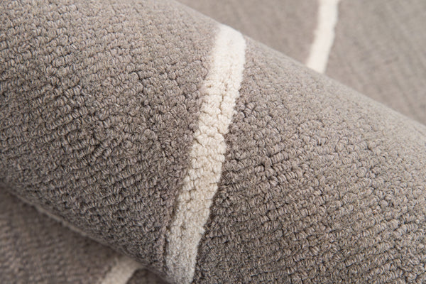 Momeni Newport NP-10 Hand Tufted Contemporary Geometric Indoor Area Rug Grey 9' x 12' NEWPONP-10GRY90C0