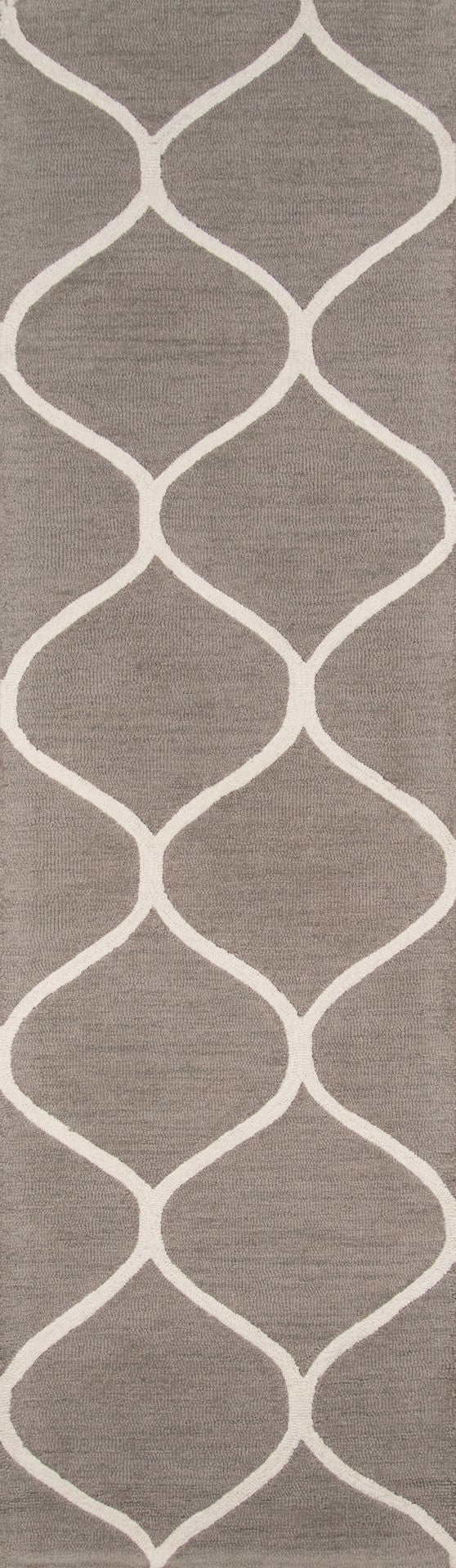 Momeni Newport NP-10 Hand Tufted Contemporary Geometric Indoor Area Rug Grey 9' x 12' NEWPONP-10GRY90C0