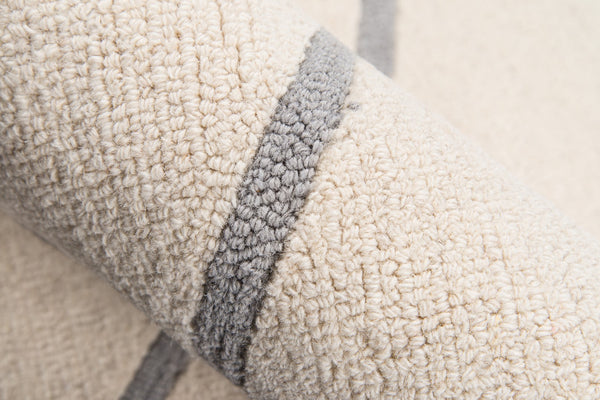 Momeni Newport NP-10 Hand Tufted Contemporary Geometric Indoor Area Rug Ivory 9' x 12' NEWPONP-10IVY90C0